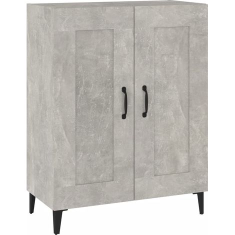 Aparador cómoda cómoda armario mueble organizador cocina salón salón 69,5 x 34 x 90 cm madera contrachapada gris 020032042