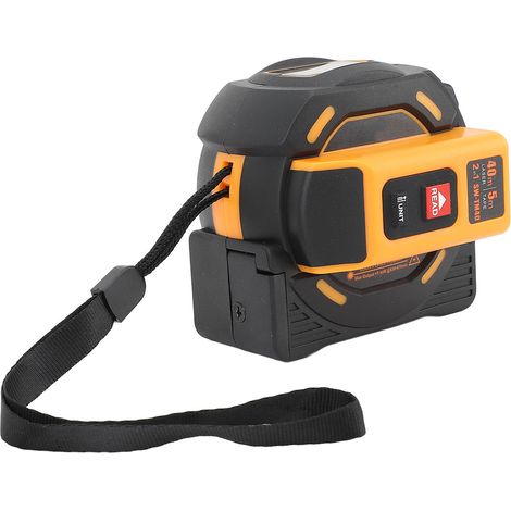 Mètre laser 2 en 1 avec affichage numérique, mesure précise, alerte sonore, ruban laser infrarouge de 60 m (version anglaise) (1/5)