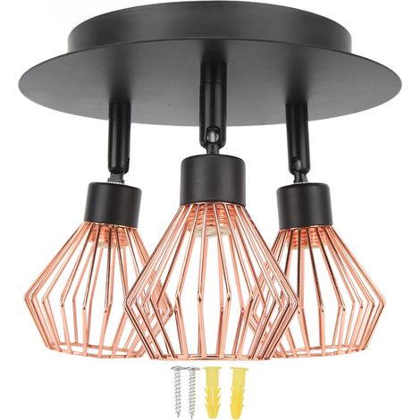 Lustre plafonnier 3 lumières noir mat douilles G9 orientable multidirectionnel pour couloir ferme 85-265V (1/5)