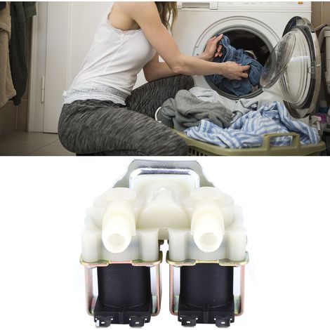 Électrovanne G3/4 NC, normalement fermée, avec interrupteur d'arrivée d'eau pour lave-linge, 24 V CC (1/5)