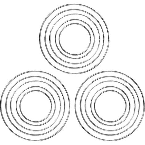 Attrape-rêves en anneaux métalliques soudables, disponibles en 5 tailles, pour décoration de mariage en macramé et autres projets de bricolage. (1/5)