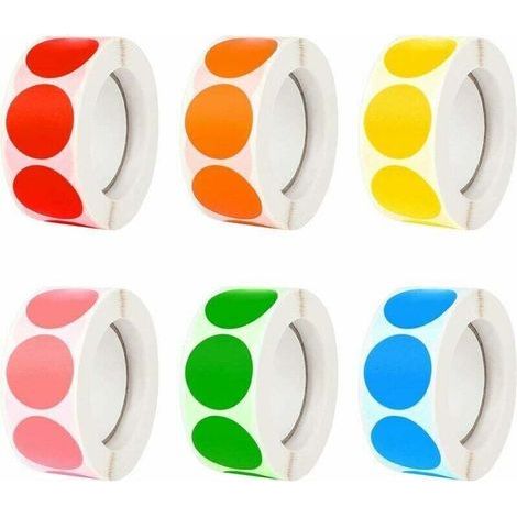 3000Pcs Gomettes Gommette Autocollante Ronde Autocollantes étiquette Ronde Autocollant de couleur étiquettes Rondes Autocollantes Pour Fournitures de Bureau à Domicile,de DEBUNS (1/5)