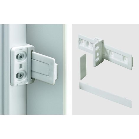 Hettich – Charnière invisible pour porte de réfrigérateur – Plastique blanc – Fermeture silencieuse – Kit complet pour réfrigérateurs encastrés