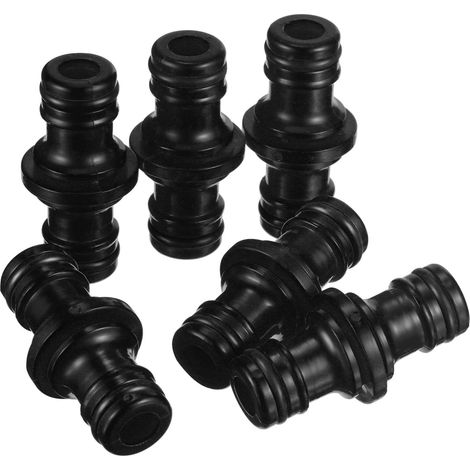 Raccords de tuyau mâles doubles, accessoires de raccordement de tuyau d'arrosage, noir.