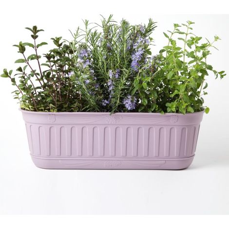 VASO FIORIERA ETIKA CM 48 CON SOTTOVASO A RISERVA D'ACQUA