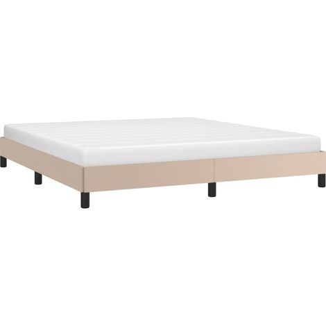 Estructura cama sin colchón cuero sintético capuchino 180x200cm vidaXL (1/5)