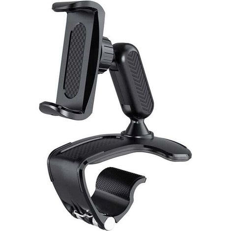 (Noir) Support multifonctionnel pour téléphone portable pour tableau de bord GPS de voiture et smartphones de 4 à 7 pouces (1/4)