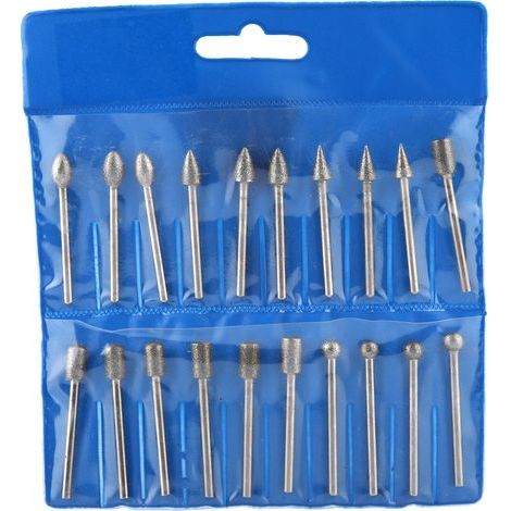 Forets de polissage et meule diamant corindon 20 pièces pour outils rotatifs (1/5)
