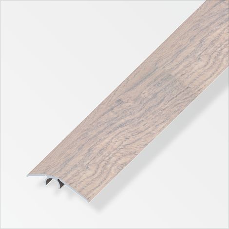 alfer Clipstech Niveauausgleichsprofil Aluminium 2 m x 40 mm eiche grau