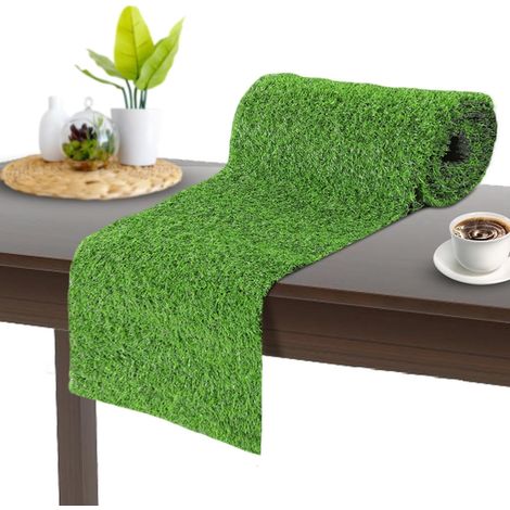 Chemin De Table En Gazon Artificiel, Chemin De Table En Tapis Gazon En Herbe Artificielle 36cm X 122cm Vert Gazon Artificiel Gazon Synthétique, Nappe Fausse Herbe Faux Anniversaires, Fêtes, Banquets (1/5)