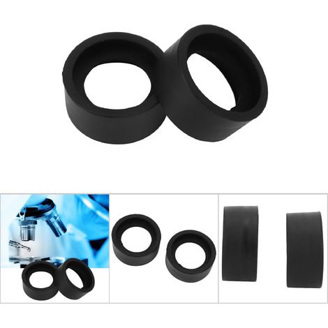 2 Pièces Bouchons Oculaires en Caoutchouc 36mm pour Microscope Stéréo, Protection Anti-Poussière (Angle Plat) (1/5)