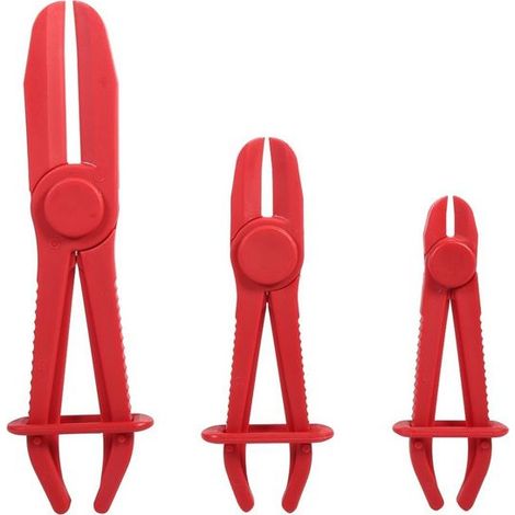 3 pcs / Set Utility Brake Fuel pipe clamp hose Clamp Tool Kit (Red) (1/5)