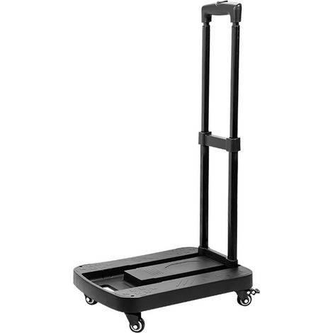 Chariot de manutention pliable et robuste à 4 roues, idéal pour les déménagements, les voyages et les courses. (1/3)