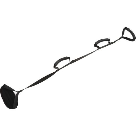Sangle de jambe longue avec poignées rembourrées favorisant la circulation sanguine. Sangle de jambe en tissu Oxford pour personnes âgées. (1/5)