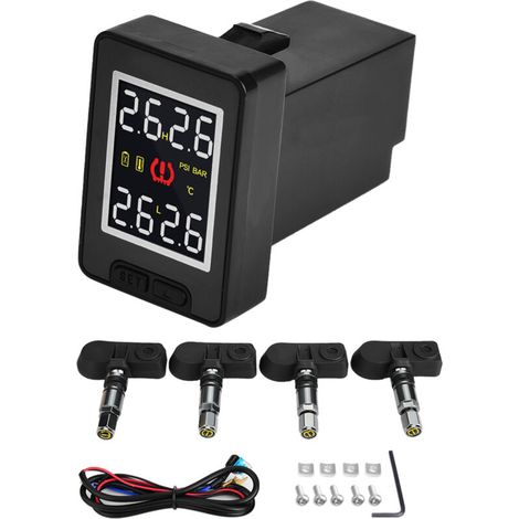 Sistema di monitoraggio della pressione degli pneumatici (TPMS) per auto con 4 sensori interni (1/5)