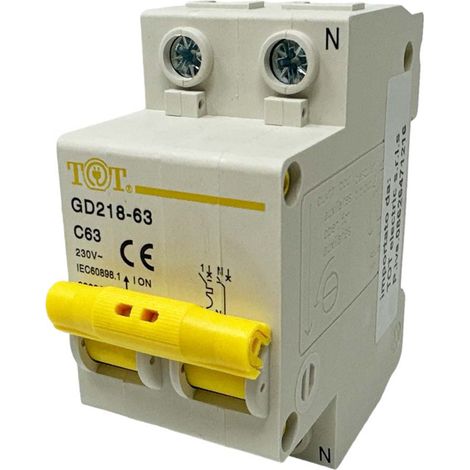 Interruttore automatico magnetotermico differenziale salvavita modulare per quadro elettrico 2P+N 6ka 63 ampere (1/4)