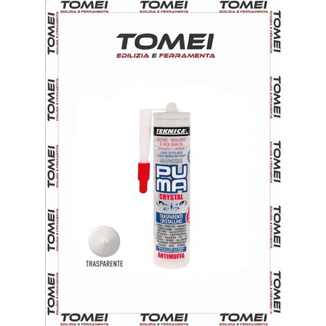 Teknica Adesivo Sigillante Puma Crystal Antimuffa Ottima resistenza 280 ML (1/5)