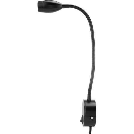 Lampe de chevet LED noire, durable et réglable pour chambre d'hôtel 50240V (prise UE) (1/5)