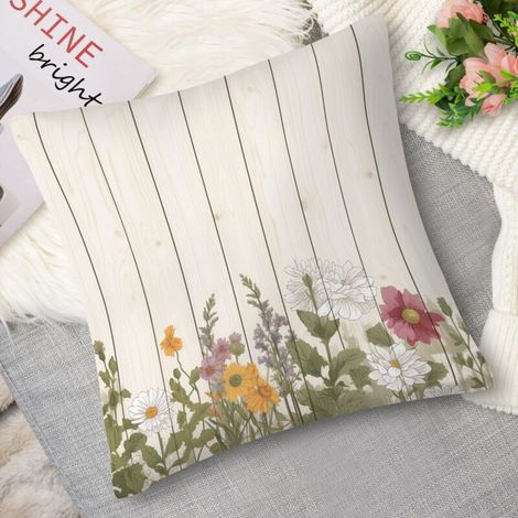 Housse de coussin fleurs sauvages, douces (1/5)