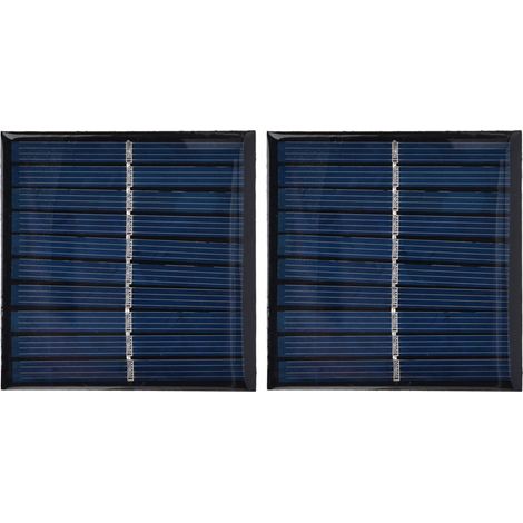 2 Stück Mini-Solarpanel 0,7 W 5 V 0-140 MA, 70 X 70 Mm Solar--Panel, Tragbare Gekapselte Solarzelle für Solarmodule mit Geringem Stromverbrauch