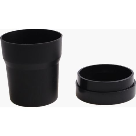 Porte-gobelet Voiture Noir 2 Pièces PVC, Boîte à Monnaie Mini, Support Stylo, Poubelle Auto, Fixation Universelle (1/3)