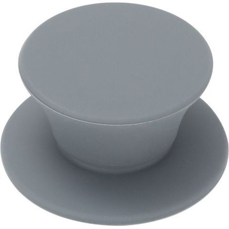 Maniglia di ricambio per coperchio in vetro, maniglia robusta per pentola, pomello per coperchio, coperchio per pentola Knauf, maniglia universale in silicone, ricambio, 2 x grigie (1/4)