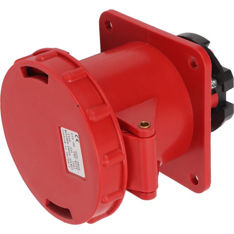 Prise industrielle 63A 4 broches étanche IP67, boîtier PP encastrable, connecteur 220-380V 240-415V pour usage professionnel (1/5)