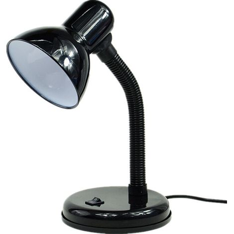 Lampe à pince, culot E27, compatible LED, bras flexible, avec câble et interrupteur. En métal. Idéale pour une chambre d'enfant, un bureau, une table de chevet ou un lit. (1/4)