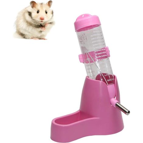 Distributeur d'eau automatique suspendu 3 en 1 pour hamsters, souris, rats et hérissons, avec base. (1/5)