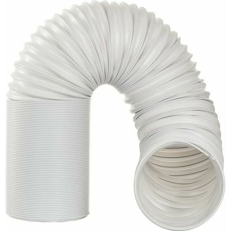 Tuyau d'évacuation flexible pour climatiseur mobile 2m en polypropylène – Ø13cm – Installation sens antihoraire – Compatible climatiseurs 5 pouces (1/5)