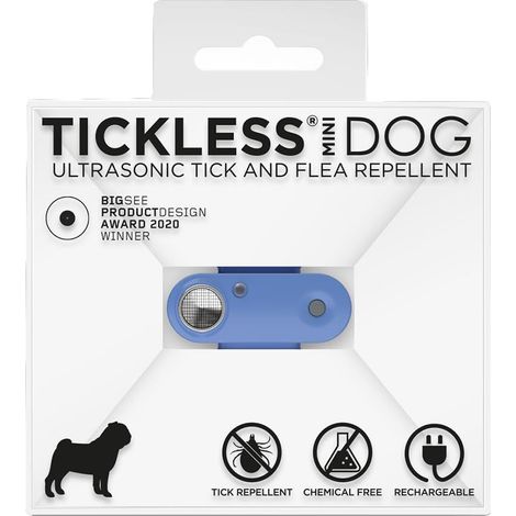 Tickless Mini Dog ultraschall Repellent blau kompakt