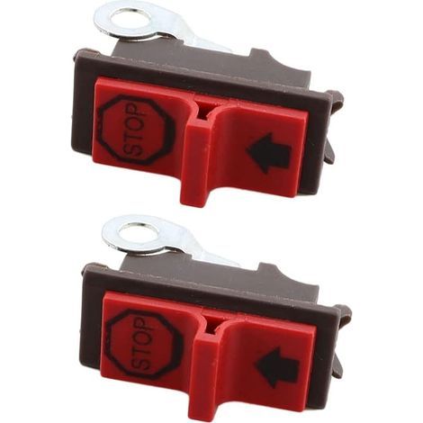 2 interrupteurs d'arrêt pour Husqvarna 36 40 41 45 50 51 55 61 66 136 137 141 142 254 257 261 262 266 268 272 281 288 340 345 362 365 371 372 394 395 Tronçonneuse Remplace 530 71 79 01 (1/3)