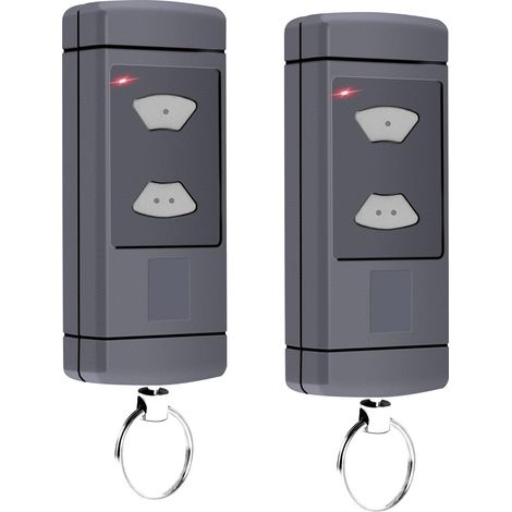 2er-Pack tragbare Handsender, kompatibel mit Hörmann – 40,685 MHz – für Hörmann Garagentore HSM2-40, HSM4-40, HSE2-40, HSE4-40, HS2-40, HS4-40, 2 Kanäle (1/5)