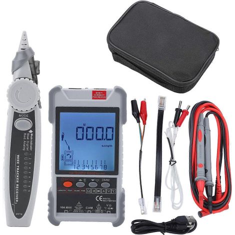 Netzwerkkabeltester-Set 500 m, Längenmessung, Kabelsucher, Multimeter-Set, Multifunktions-Kabelsucher