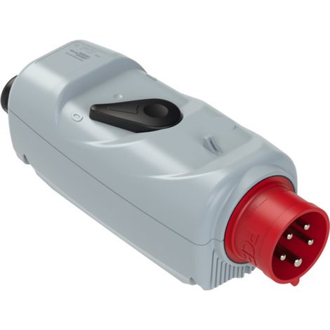 CEE Stecker 16 A 5polig 400 V – 54015530 – IP44 – für beengte Räume – mit EIN/AUS-Schalter – PCE (1/2)