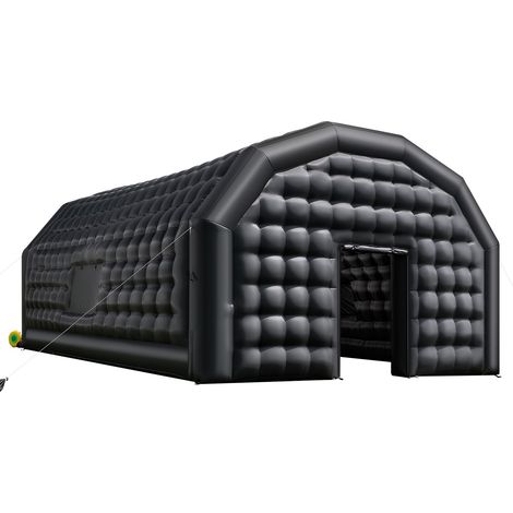 Tente de fête gonflable 9x6x4m avec souffleur 1100W et sacs de sable, ventilée, 2 fenêtres, idéale pour événements, anniversaires, mariages. (1/5)