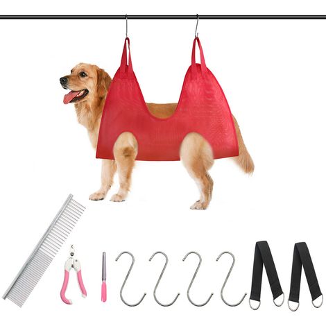 Hamac pour chats et chiens Coupe des griffes pour animaux Hamac de beauté pour chats et chiens de petite et moyenne taille (1/5)