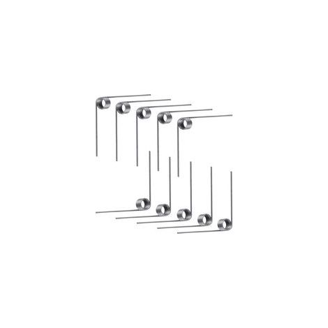 10 Stück Torsionsfeder, Rückholfeder, Drahtdurchmesser 0,7 mm, Außendurchmesser 4 mm, 6 Windungen, 90°-Winkel, für Heimwerkerreparaturen (1/5)