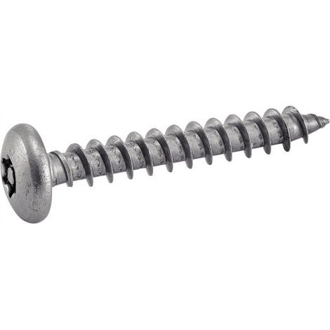 ACTON acciaio inox A2 antimanomissione vite cilindrica per legno a 6 lobi per cerniere - 6x50 mm - confezione da 100 - 628136X50