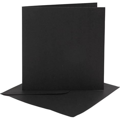 Cartes et enveloppes - Carives - Noir - Recto-verso - Carton robuste - Mixte