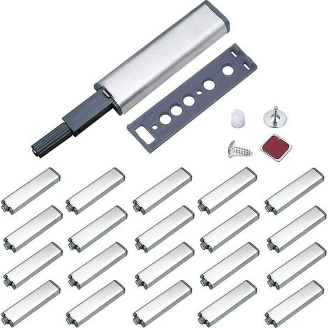 Pousser pour ouvrir l'aimant de porte d'armoire Jiayi Loquet magnétique en métal Loquet magnétique pour placard Pousser pour ouvrir le système Amortisseur de tiroir (20 pièces) (1/5)