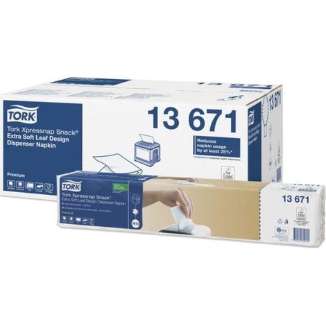 Tork Xpressnap Serviette bianche 216x213 mm 2 strati (1/3)