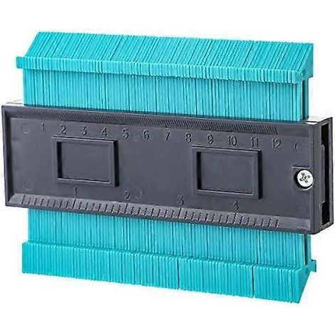 Jauge de contour verrouillable, outil de marquage et de mesure de profil pour carrelage plastique et stratifié (12 cm, vert) (1/5)