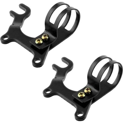 RGE 2 Pièces Adaptateur de Frein à Disque de Vélo, Support de Frein à Disque, Montage l'Adaptateur Frein à Disque, Durable Ajustable Acier Adaptateur Cadre Serrage pour BMX, VTT, VTT (22 MM, 31.8 MM) (1/5)
