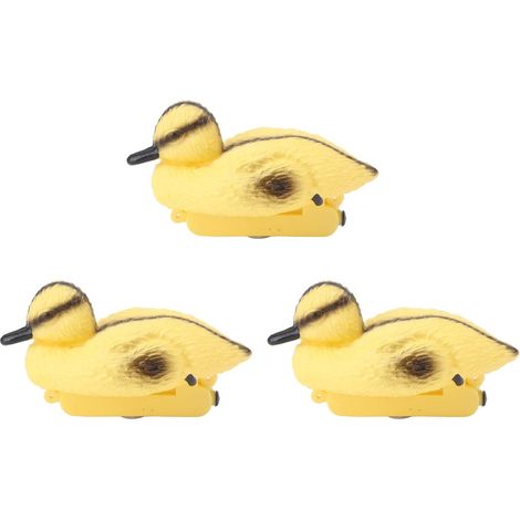 Patos de plástico, decoración flotante de estanque amarillo con diseño hueco para piscinas y césped al aire libre (tipo A) (1/5)