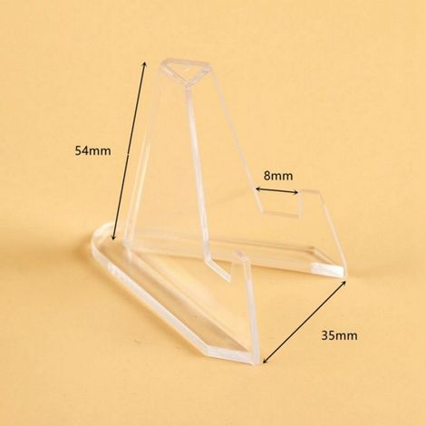Support Acrylique - Présentoir Pièce Monnaie Chevalet Carte Capsule - Transparent - 54 x 35 mm - 80 Pièces (1/5)