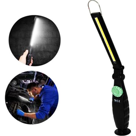 TORCIA LED PORTATILE LAMPADA LAVORO A BATTERIA MAGNETE GANCIO INCLINABILE TE-206 (1/4)