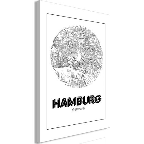 Tableau Imprimé "Retro Hamburg" 60 x 90 cm (1/2)