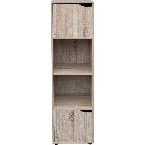 Libreria 2 Ripiani 2 Ante 30x29x120 cm in Legno (1/4)