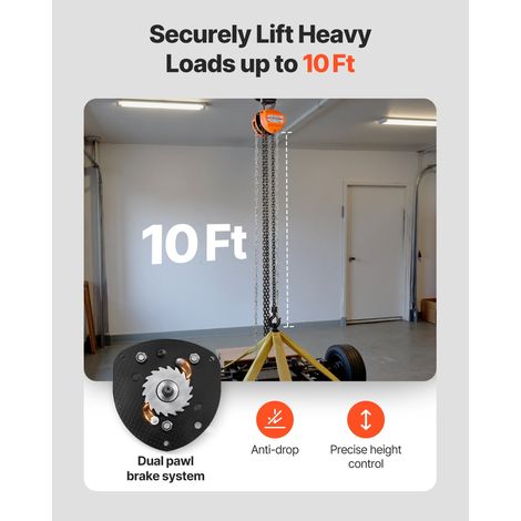Palan Manuel à Chaîne - Capacité Charge 0 - 5 T Hauteur de Levage (1/5)